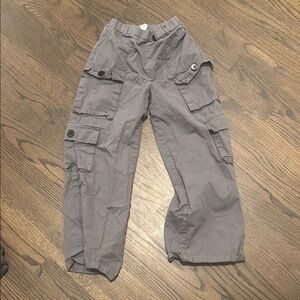 SHEIN Kids Casual Gray Cargo Pants
